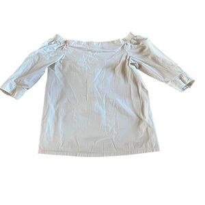 Theory Ivory Off the Shoulder Blouse